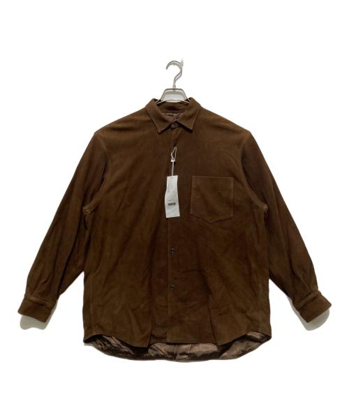 COMOLI（コモリ）COMOLI (コモリ) スエードコモリシャツ ブラウン サイズ:3の古着・服飾アイテム