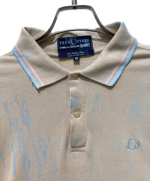 FRED PERRY（フレッドペリー）FRED PERRY (フレッドペリー) COMME des GARCONS (コムデギャルソン) ポロシャツ ベージュ サイズ:Mの古着・服飾アイテム