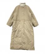 6(ROKU) BEAUTY&YOUTHロク ビューティーアンドユース）の古着「NYLON PADDING COAT」｜ホワイト×ベージュ