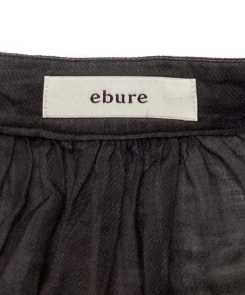 ebure（エブール）ebure (エブール) バンドカラーリネンシャツ ブラック サイズ:38の古着・服飾アイテム