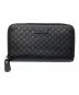 GUCCI（グッチ）の古着「長財布 / マイクログッチシマ / ラウンドファスナー 長財布」｜ブラック