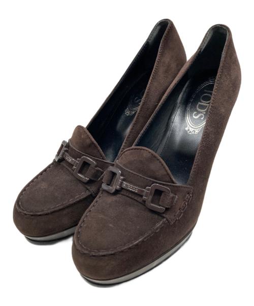 TOD'S（トッズ）TOD'S (トッズ) ハイヒールパンプス / ハイヒール ローファー / スウェード パンプス ブラウン サイズ:39の古着・服飾アイテム