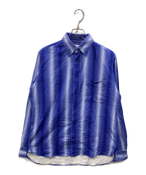 riprap（リップラップ）riprap (リップラップ) オンブレストライプ ネルシャツ ホワイト×ブルー サイズ:Lの古着・服飾アイテム