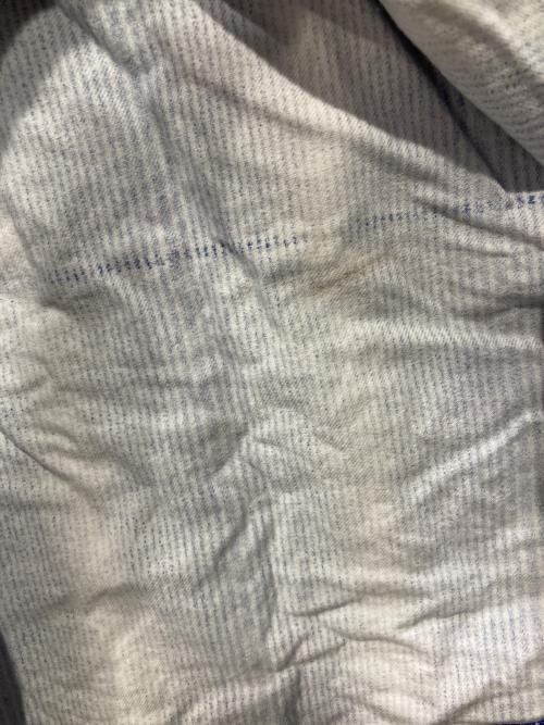 riprap（リップラップ）riprap (リップラップ) オンブレストライプ ネルシャツ ホワイト×ブルー サイズ:Lの古着・服飾アイテム