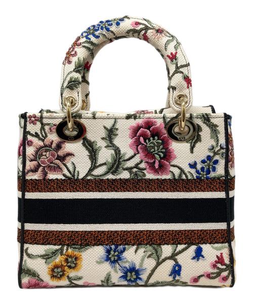 Christian Dior（クリスチャン ディオール）Christian Dior (クリスチャン ディオール) LADY D-LITE ミディアムトート /  レディ D-ライト ミディアム トート ベージュの古着・服飾アイテム