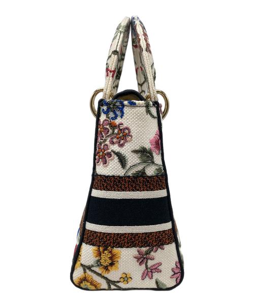 Christian Dior（クリスチャン ディオール）Christian Dior (クリスチャン ディオール) LADY D-LITE ミディアムトート /  レディ D-ライト ミディアム トート ベージュの古着・服飾アイテム