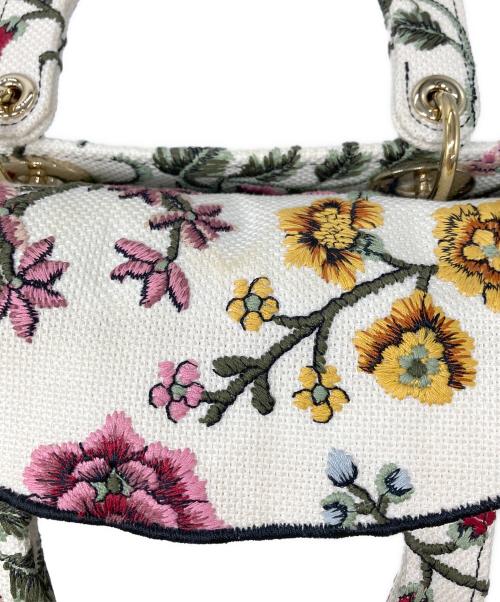 Christian Dior（クリスチャン ディオール）Christian Dior (クリスチャン ディオール) LADY D-LITE ミディアムトート /  レディ D-ライト ミディアム トート ベージュの古着・服飾アイテム