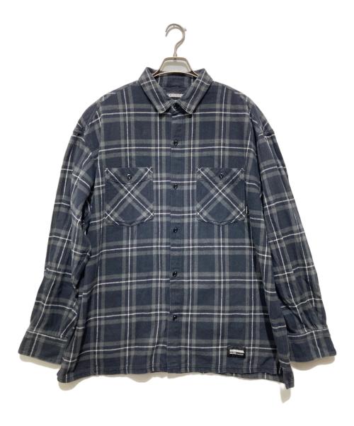 NEIGHBORHOOD（ネイバーフッド）NEIGHBORHOOD (ネイバーフッド) TARTAN CHECK SHIRT LS グレー サイズ:ｘｌの古着・服飾アイテム