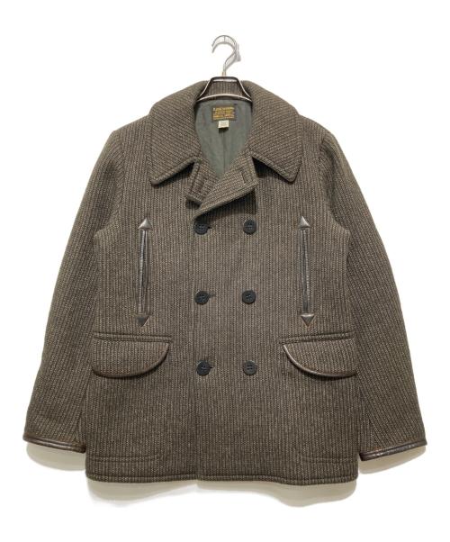 RRL（ダブルアールエル）RRL (ダブルアールエル) PEA COAT ビーチクロスPコート ブラウン サイズ:L/Gの古着・服飾アイテム