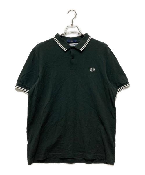 FRED PERRY（フレッドペリー）FRED PERRY (フレッドペリー) COMME des GARCONS SHIRT (コムデギャルソンシャツ) 別注鹿の子ポロシャツ ブラック サイズ:XLの古着・服飾アイテム