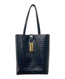 DEMELLIER（デメリエー）の古着「型押しトートバッグ」｜ブラック