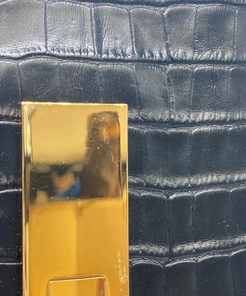 DEMELLIER（デメリエー）DeMELLIER (デメリエー) 型押しトートバッグ ブラックの古着・服飾アイテム