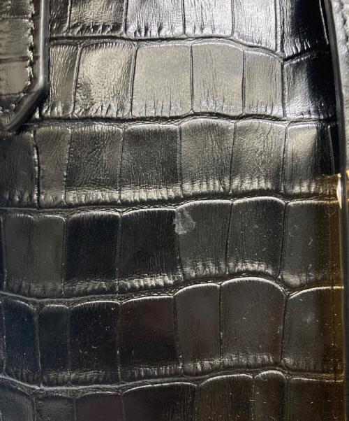 DEMELLIER（デメリエー）DeMELLIER (デメリエー) 型押しトートバッグ ブラックの古着・服飾アイテム