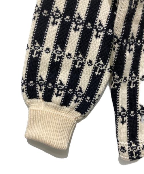 CHANEL BOUTIQUE（シャネル ブティック）CHANEL BOUTIQUE (シャネル ブティック) ラナウールタートルネックニット ブラック×アイボリー サイズ:36の古着・服飾アイテム