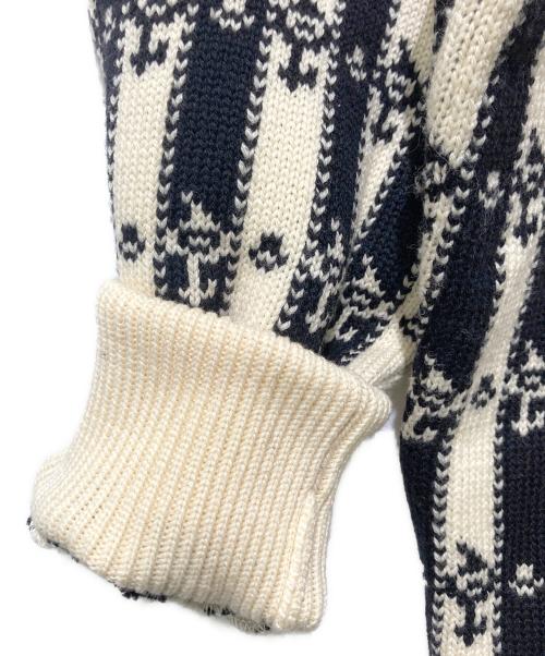 CHANEL BOUTIQUE（シャネル ブティック）CHANEL BOUTIQUE (シャネル ブティック) ラナウールタートルネックニット ブラック×アイボリー サイズ:36の古着・服飾アイテム