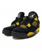 NIKEナイキ）の古着「Air Jordan 4 Retro」｜ブラック×イエロー