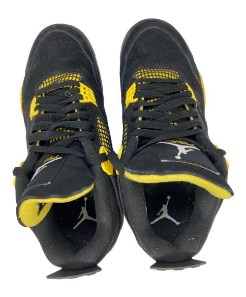 NIKE（ナイキ）NIKE (ナイキ) Air Jordan 4 Retro ブラック×イエロー サイズ:27cmの古着・服飾アイテム