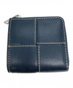 BOTTEGA VENETAボッテガベネタ）の古着「コンパクトジップアラウンドウォレット」｜ネイビー