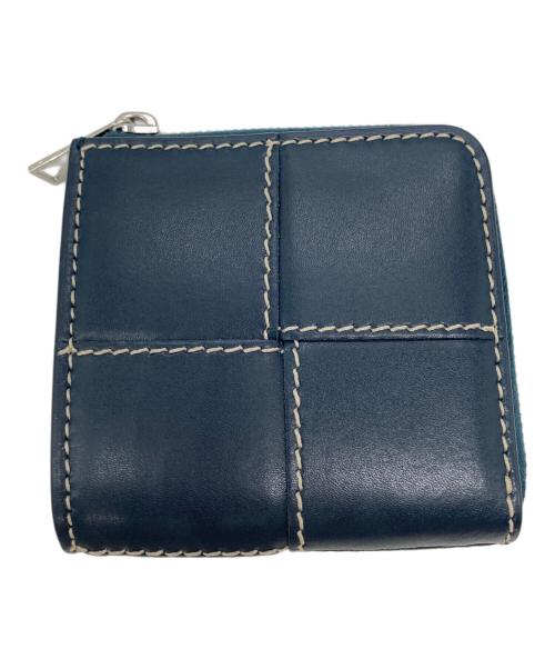 BOTTEGA VENETA（ボッテガベネタ）BOTTEGA VENETA (ボッテガベネタ) コンパクトジップアラウンドウォレット ネイビーの古着・服飾アイテム