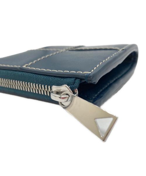 BOTTEGA VENETA（ボッテガベネタ）BOTTEGA VENETA (ボッテガベネタ) コンパクトジップアラウンドウォレット ネイビーの古着・服飾アイテム