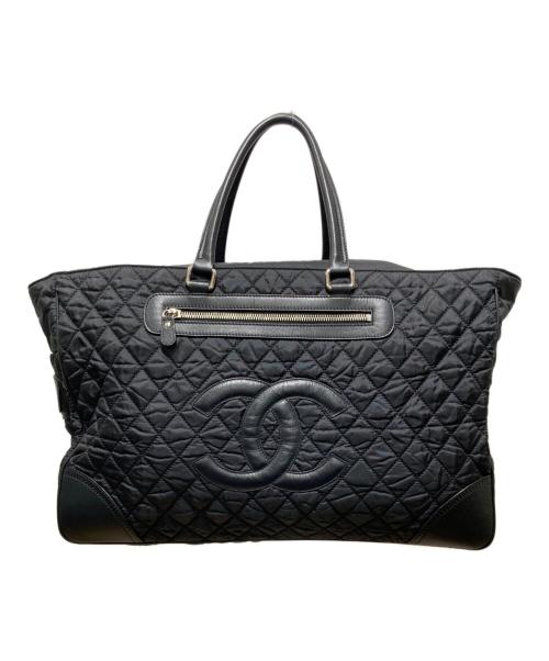 CHANEL（シャネル）CHANEL (シャネル) パリニューヨークライン キルティング ココマーク  ボストンバッグ ブラックの古着・服飾アイテム