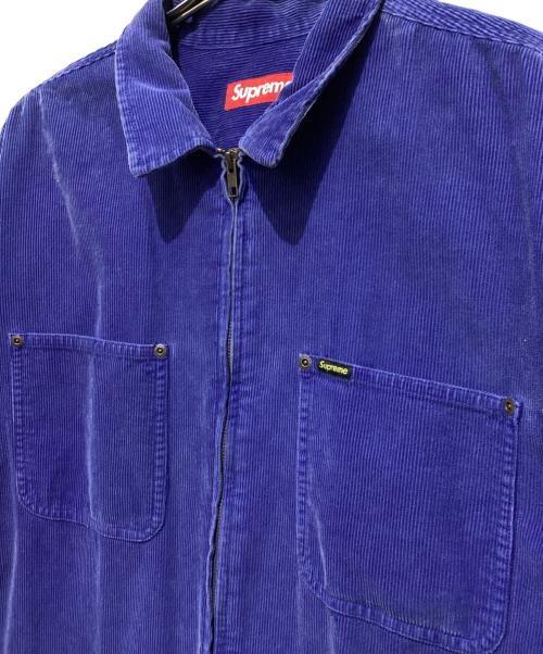 SUPREME（シュプリーム）Supreme (シュプリーム) 24SS Washed Corduroy Zip Up Shirt ブルー サイズ:XXLの古着・服飾アイテム