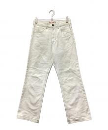 MARNI（マルニ）の古着「グリーンステッチデニムパンツ」｜ホワイト