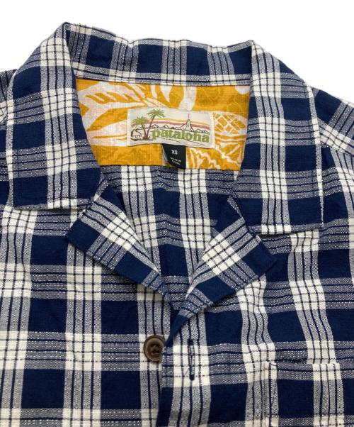 Patagonia（パタゴニア）Patagonia (パタゴニア) pataloha オープンカラーシャツ ホワイト×ネイビー サイズ:XSの古着・服飾アイテム