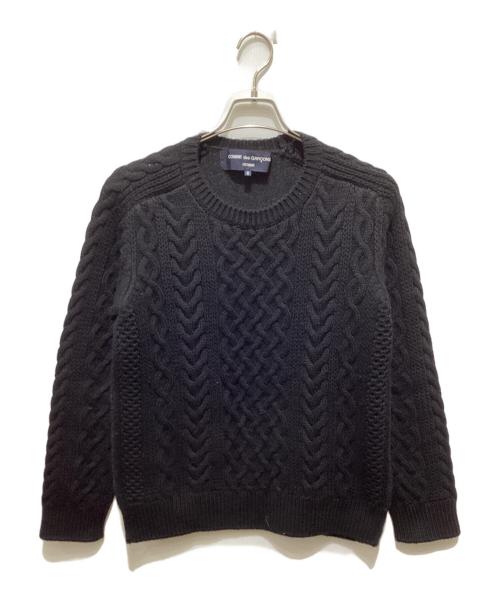 COMME des GARCONS HOMME（コムデギャルソン オム）COMME des GARCONS HOMME (コムデギャルソン オム) ウールケーブルニット ブラック サイズ:Sの古着・服飾アイテム