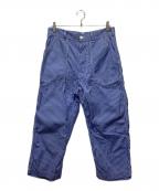 COMME des GARCONS HOMMEコムデギャルソン オム）の古着「製品洗いコットンギンガムチェックパンツ」｜ブルー×ホワイト