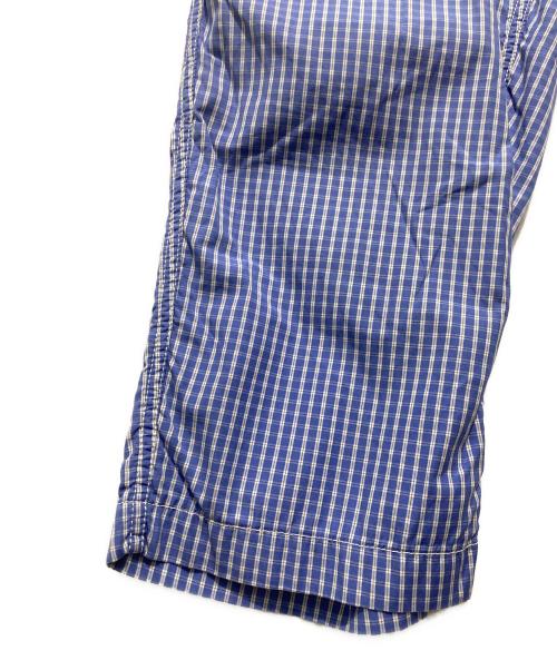 COMME des GARCONS HOMME（コムデギャルソン オム）COMME des GARCONS HOMME (コムデギャルソン オム) 製品洗いコットンギンガムチェックパンツ ブルー×ホワイト サイズ:XSの古着・服飾アイテム