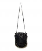 J&M DAVIDSONジェイ＆エム デヴィッドソン）の古着「フリンジレザーショルダーバッグ」｜ブラック