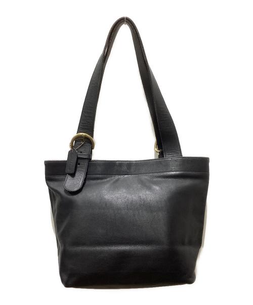 COACH（コーチ）COACH (コーチ) レザートートバッグ ブラックの古着・服飾アイテム