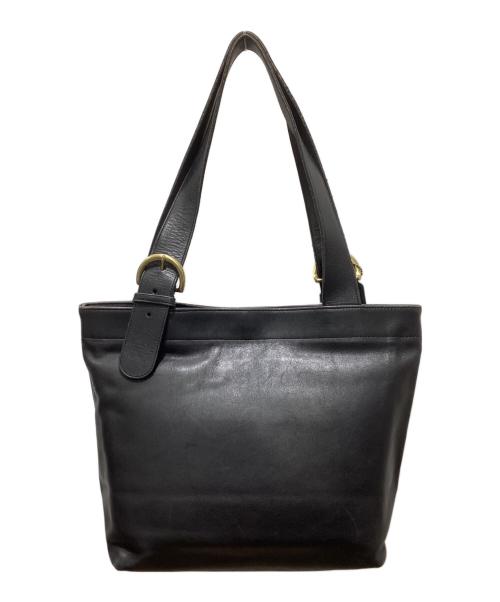 COACH（コーチ）COACH (コーチ) レザートートバッグ ブラックの古着・服飾アイテム