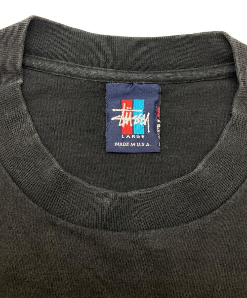 stussy（ステューシー）stussy (ステューシー) 90’sプリントTシャツ ブラック サイズ:LARGEの古着・服飾アイテム