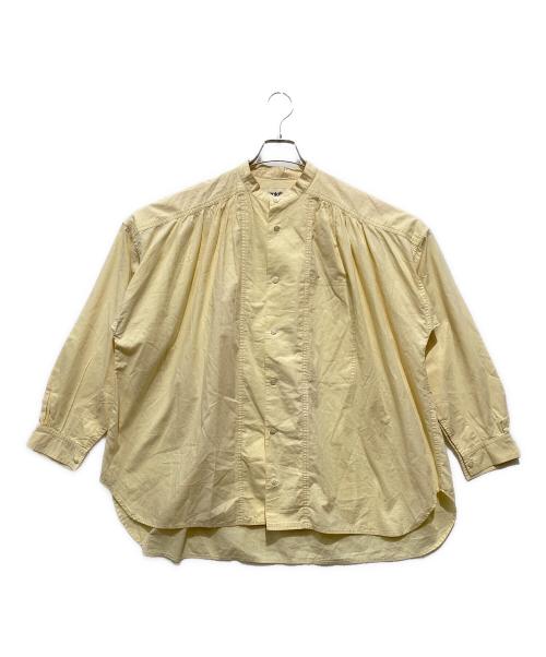 plantation（プランテーション）plantation (プランテーション) バンドカラーシャツ イエロー サイズ:Ｌの古着・服飾アイテム