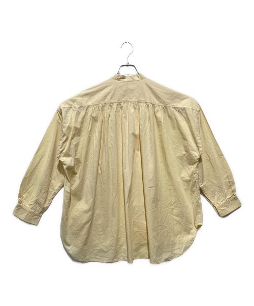plantation（プランテーション）plantation (プランテーション) バンドカラーシャツ イエロー サイズ:Ｌの古着・服飾アイテム