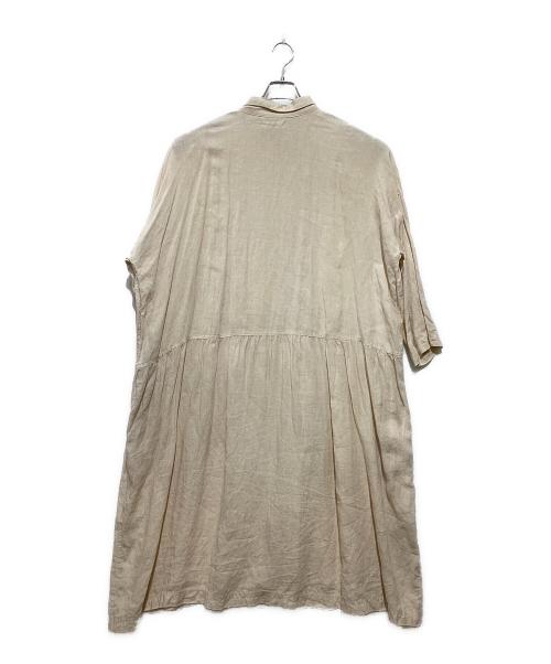 ICHI Antiquites（イチアンティークス）ICHI Antiquites (イチアンティークス) リネンシャツワンピース ベージュ サイズ:FREEの古着・服飾アイテム