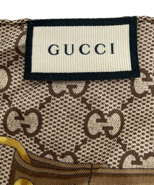 GUCCI（グッチ）GUCCI (グッチ) シルクスカーフ ベージュの古着・服飾アイテム