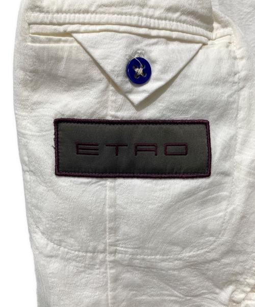 ETRO（エトロ）ETRO (エトロ) ペイズリージャガードテーラードジャケット ホワイト サイズ:XLの古着・服飾アイテム