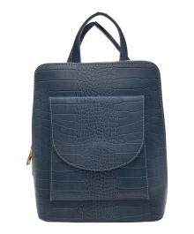 tinta（ティンタ）の古着「レザー型押しリュック」｜ブルー