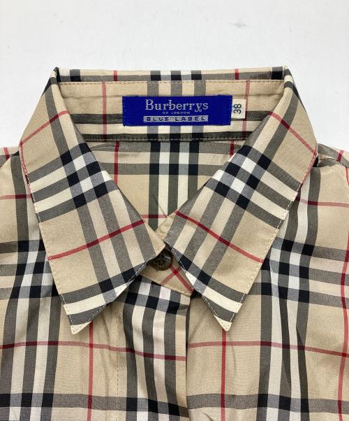 BURBERRY BLUE LABEL（バーバリー ブルー レーベル）BURBERRY BLUE LABEL (バーバリー ブルー レーベル) シルク混ノースリーブシャツ ベージュ サイズ:M(38)の古着・服飾アイテム