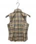 BURBERRY BLUE LABEL (バーバリー ブルー レーベル) シルク混ノースリーブシャツ ベージュ サイズ:M(38)：8000円