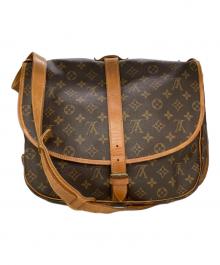 LOUIS VUITTON（ルイ ヴィトン）の古着「モノグラム ソミュール35 ショルダーバッグ」｜ブラウン