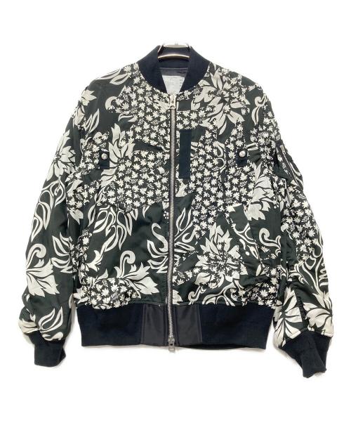 sacai（サカイ）sacai (サカイ) Floral Embroidered Patch Blouson ホワイト×ブラック サイズ:2の古着・服飾アイテム