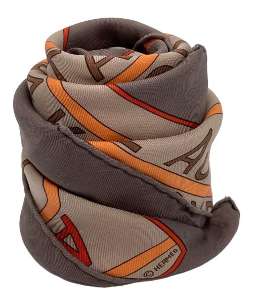 HERMES（エルメス）HERMES (エルメス) シルクスカーフ ブラウンの古着・服飾アイテム