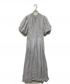 HER LIP TOハーリップトゥ）の古着「Fountain Lace Up Bow Dress」｜ライトグレー