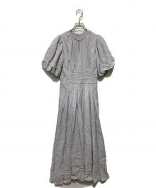 HER LIP TO（ハーリップトゥ）の古着「Fountain Lace Up Bow Dress」｜ライトグレー