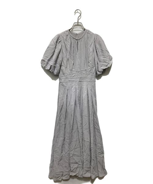HER LIP TO（ハーリップトゥ）HER LIP TO (ハーリップトゥ) Fountain Lace Up Bow Dress ライトグレー サイズ:M 未使用品の古着・服飾アイテム