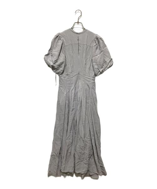 HER LIP TO（ハーリップトゥ）HER LIP TO (ハーリップトゥ) Fountain Lace Up Bow Dress ライトグレー サイズ:M 未使用品の古着・服飾アイテム
